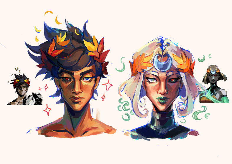 Zagreus and Melinoe from Hades