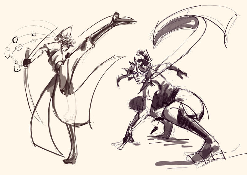 Sketches of Amari and Ayu